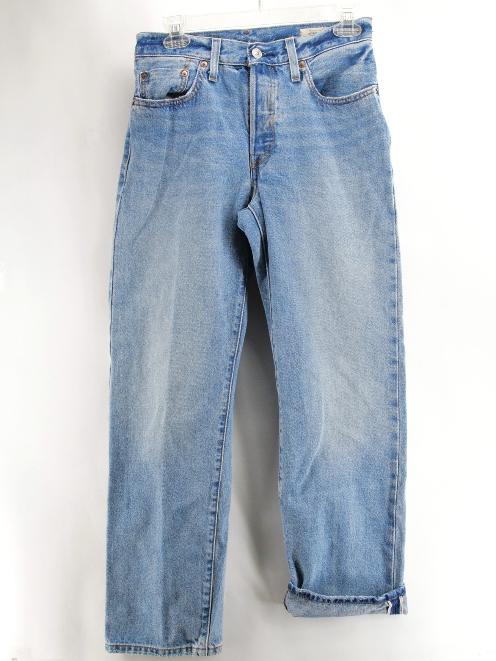 Levi's Strauss 501 90s Selvedge Original Straight Blue Mens Denim Jeans 26x30